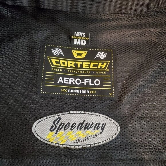 CORTECH Aero-Flo Motorcycle Jacket‎ Mens Medium Street Riding Padded Black - Picture 3 of 16
